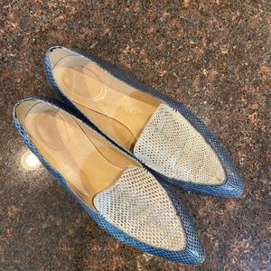 JCrew Collection Lizard Loafers Embossed Genuine Leather Made in Italy 10